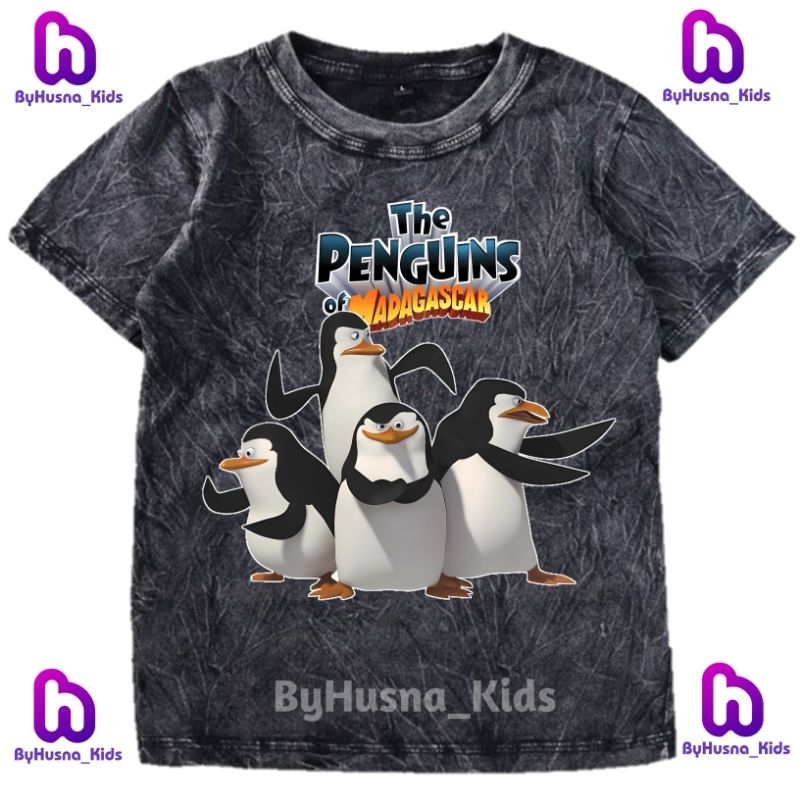 BAJU ANAK KAOS ANAK THE PENGUINS OF MADAGASCAR ATASAN ANAK BALITA BATITA PAKAIAN ANAK UNISED CEWE CO