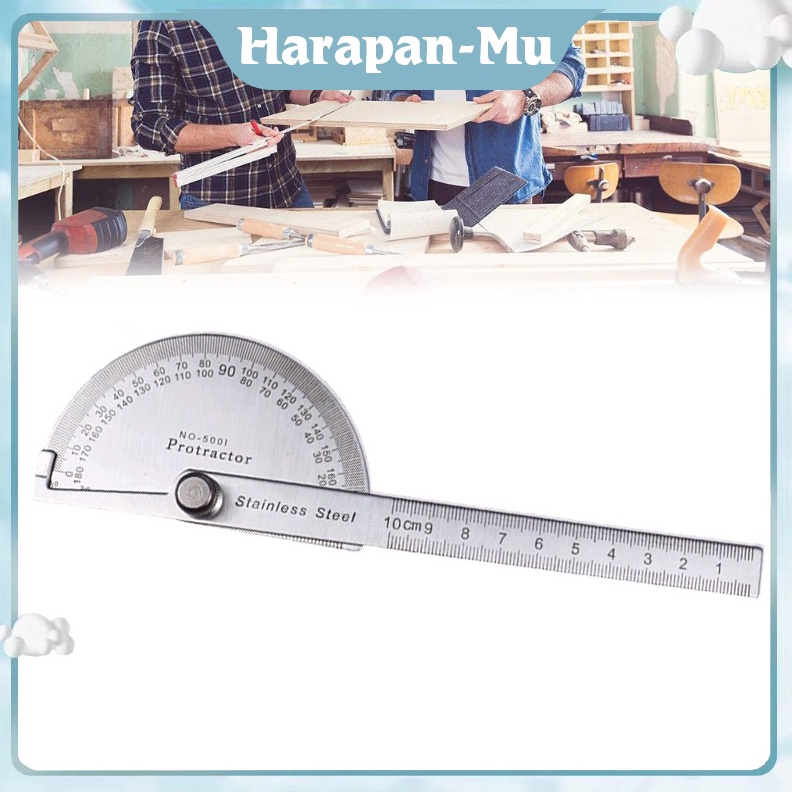 

ART R53Z Busur Derajat Penggaris Busur Alat Ukur Sudut Pengukur Sudut Stainless Degree Protractor