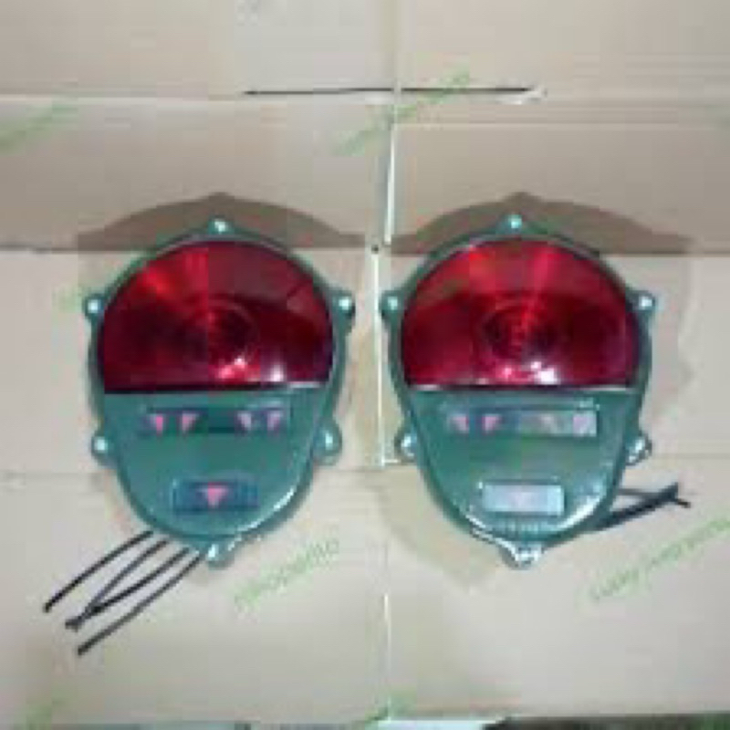 Lampu sein belakang Tengkorak Military Jeep Willys Merah/ Stop Lamp