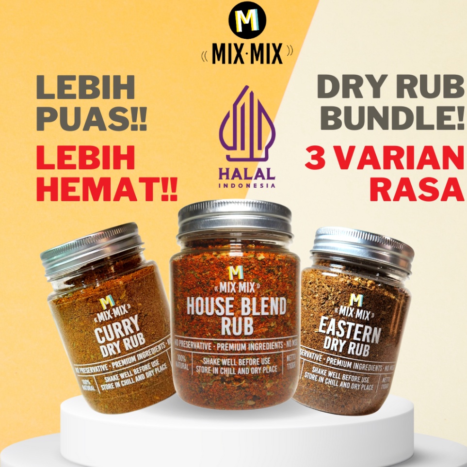 

Semangat Abis Bundle Paket Mixmix Dry Rub isi 3 Toples 11gr