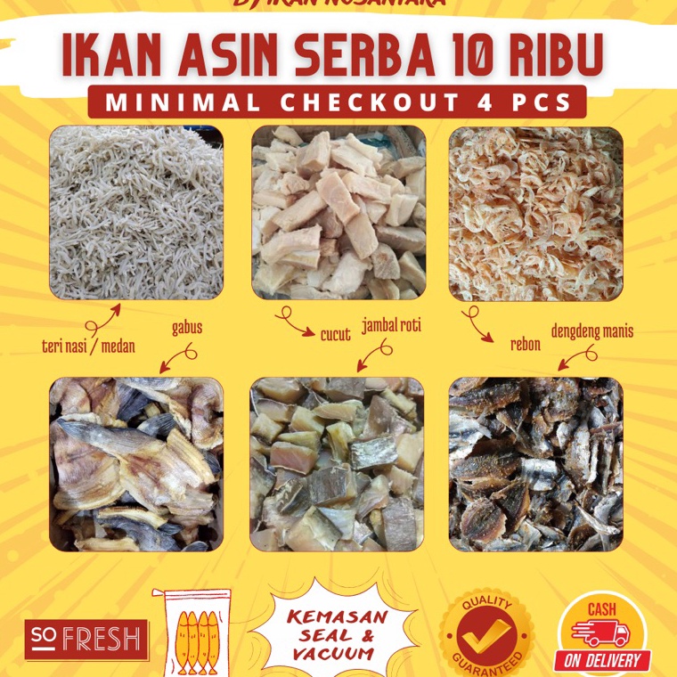 

Harga Kompetitif COD IKAN ASIN SERBA Rp 1 MINIMAL CO 4 PCS IKAN ASIN MURAH IKAN ASIN IKAN KERING ASIN IKAN KERING IKAN PREMIUM