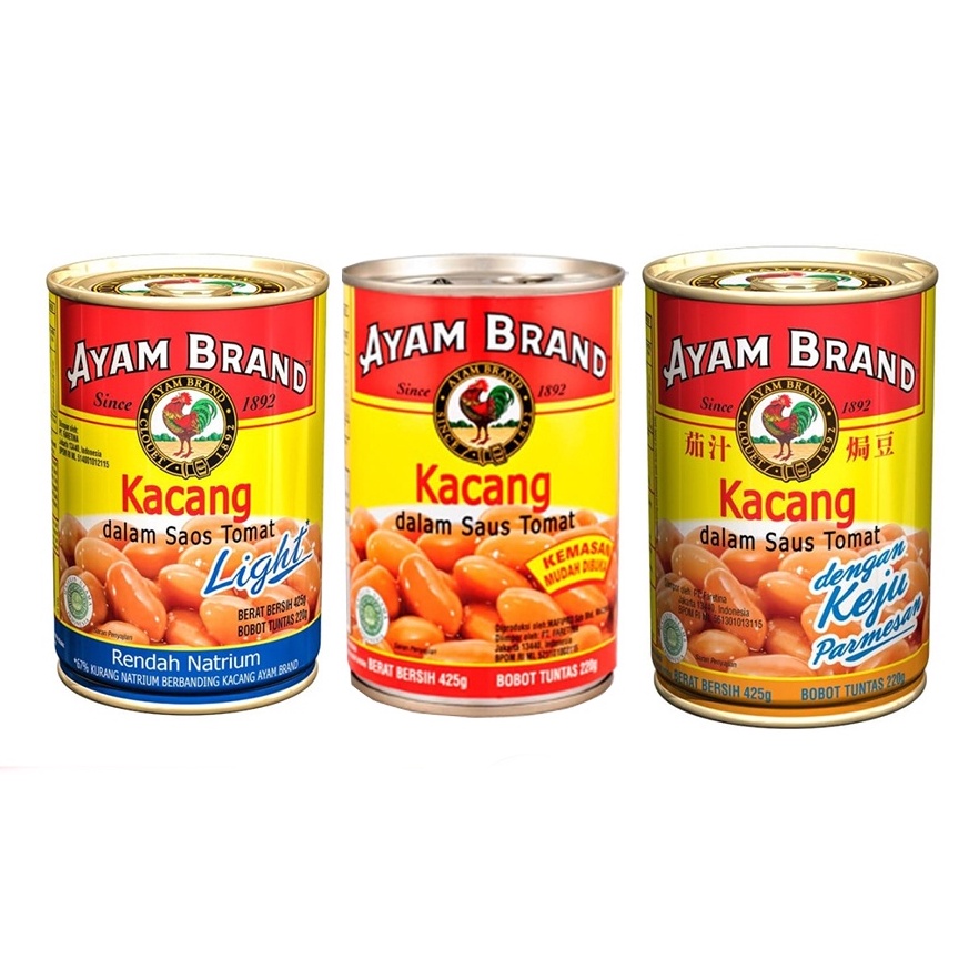 

Buy here AYAM BRAND BAKED BEANS 425 GR KACANG SAOS TOMAT LIGHT ORIGINAL TOMATO
