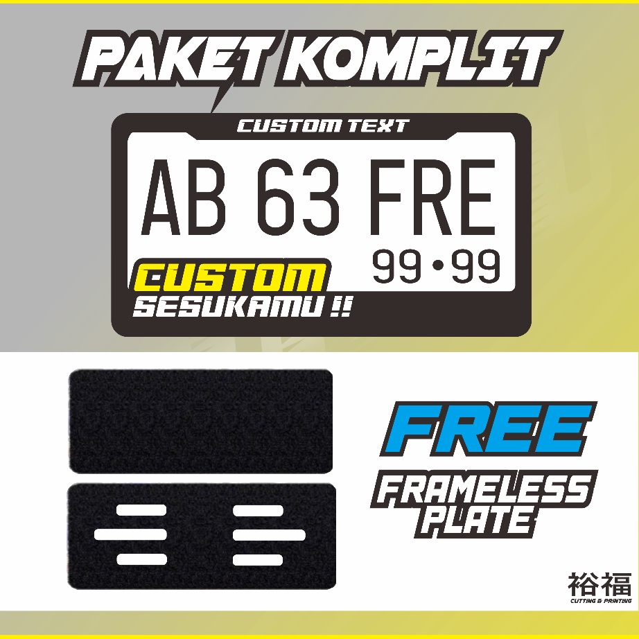 Plat Nomor Akrilik jepang  US  JDM Custom Frame  Plat  PNP SEMUA MOTOR   ..