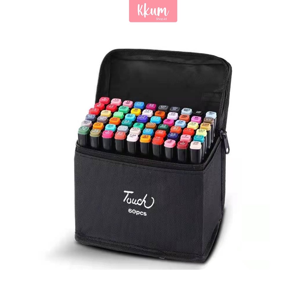 

ART L56Y 2436 Color coloring marker touch 2436 warna spidol warna dengan bag Market set dual head