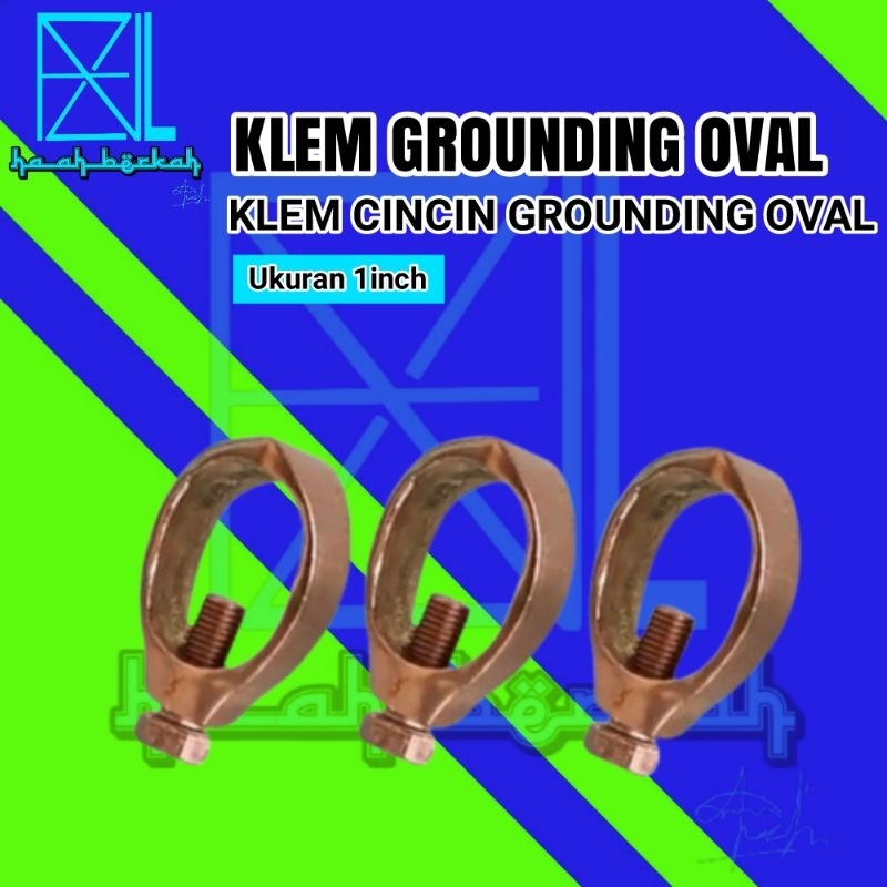 Mycoolcell Clamp Klem Cincin Grounding Oval Stick For Rod Isolator Kabel Penangkal Anti Petir Clem