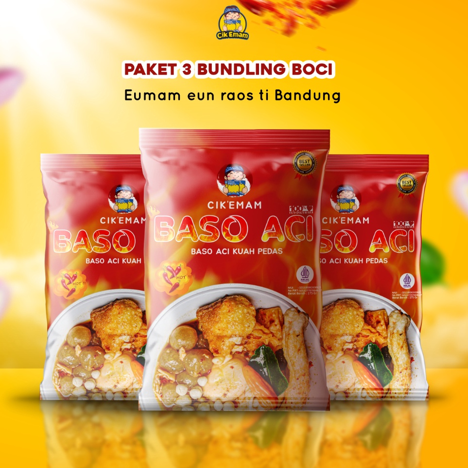 

Lihat Disini CikEmam Paket Baso Aci 3 Pcs Boci Kuah Pedas Chili Oil Siomay Lidah Cuanki Seblak Batagor Mie Gurih Original Makanan Instant Halal Cikemam