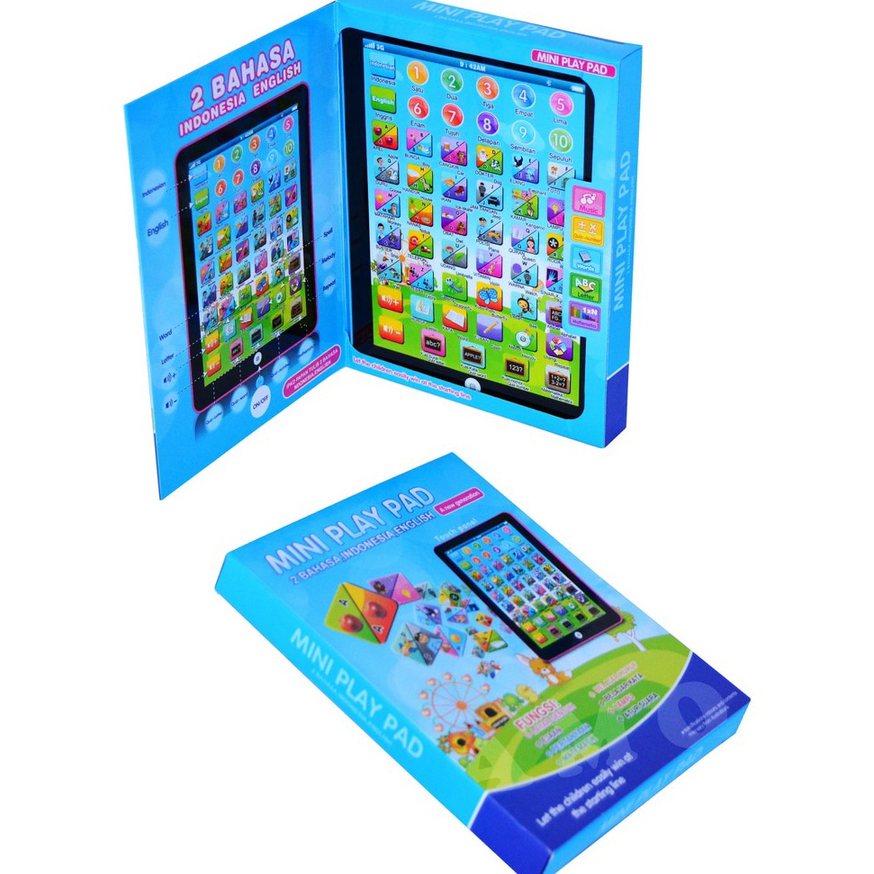 KODE Y14X Mainan Edukasi Mini Playpad 2 Bahasa Inggris Indonesia English Edukatif Anak Usia Umur 2 3