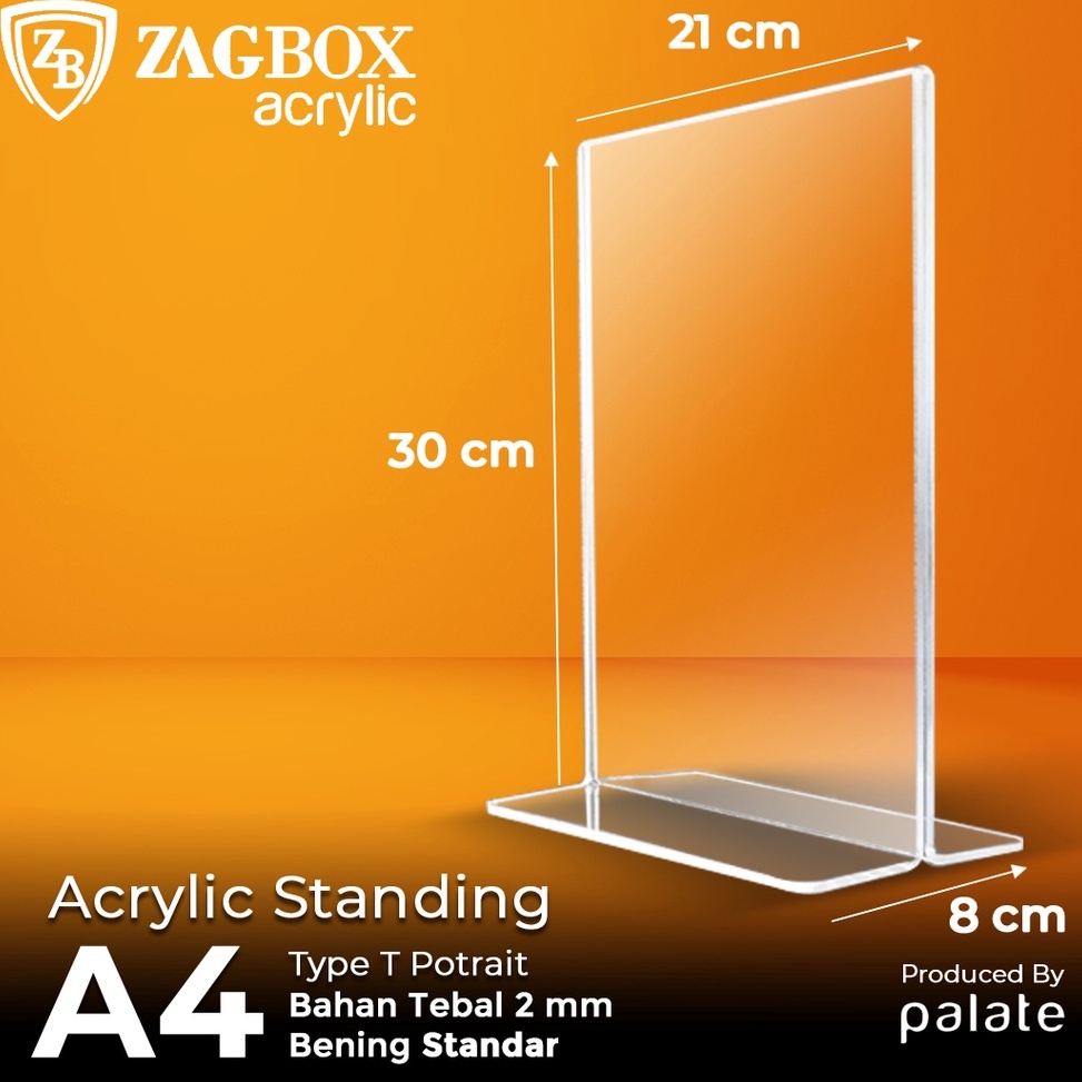 

ART P22O Acrylic Tent Holder Akrilik Tent Card A4 T Portrait 2mm STANDAR