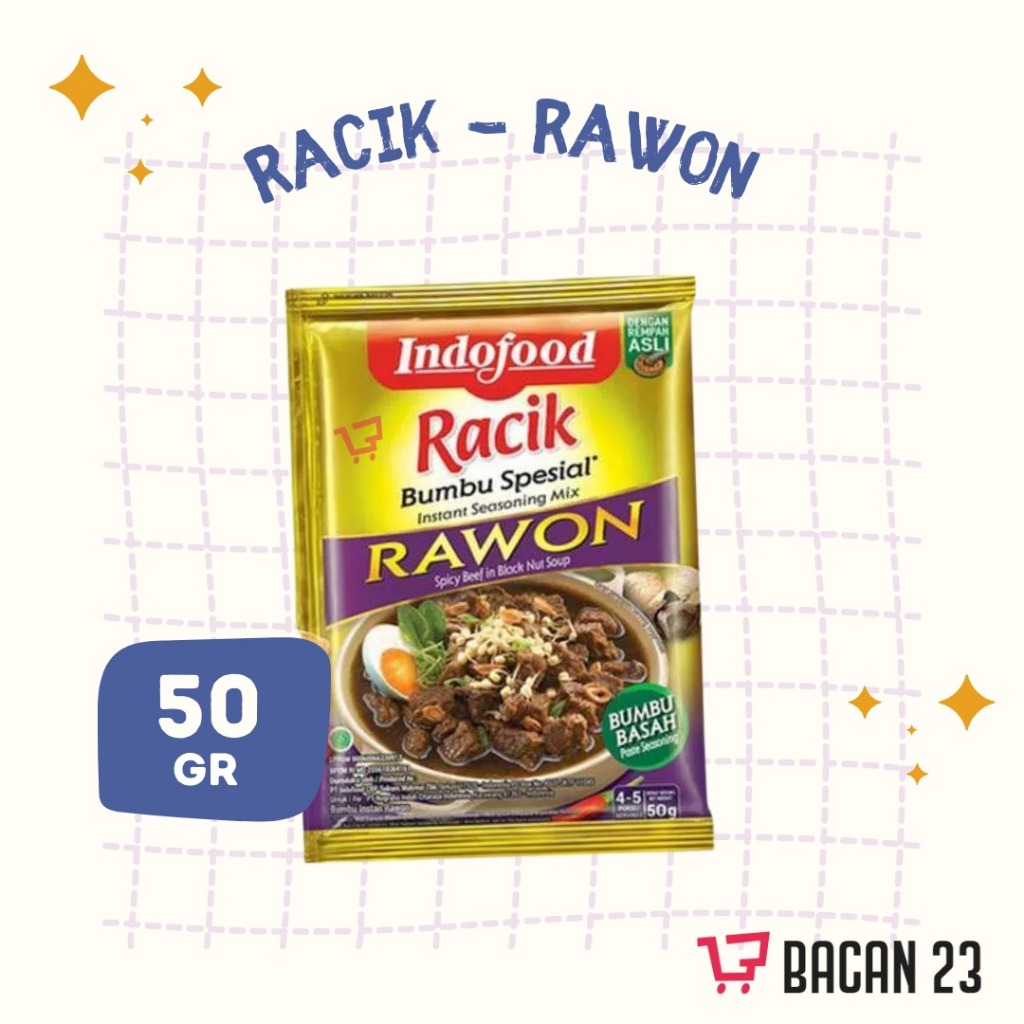 

Bumbu Racik Indofood Rawon (50 Gr) / Bumbu Instan / Bumbu Dapur - Bumbu Basah