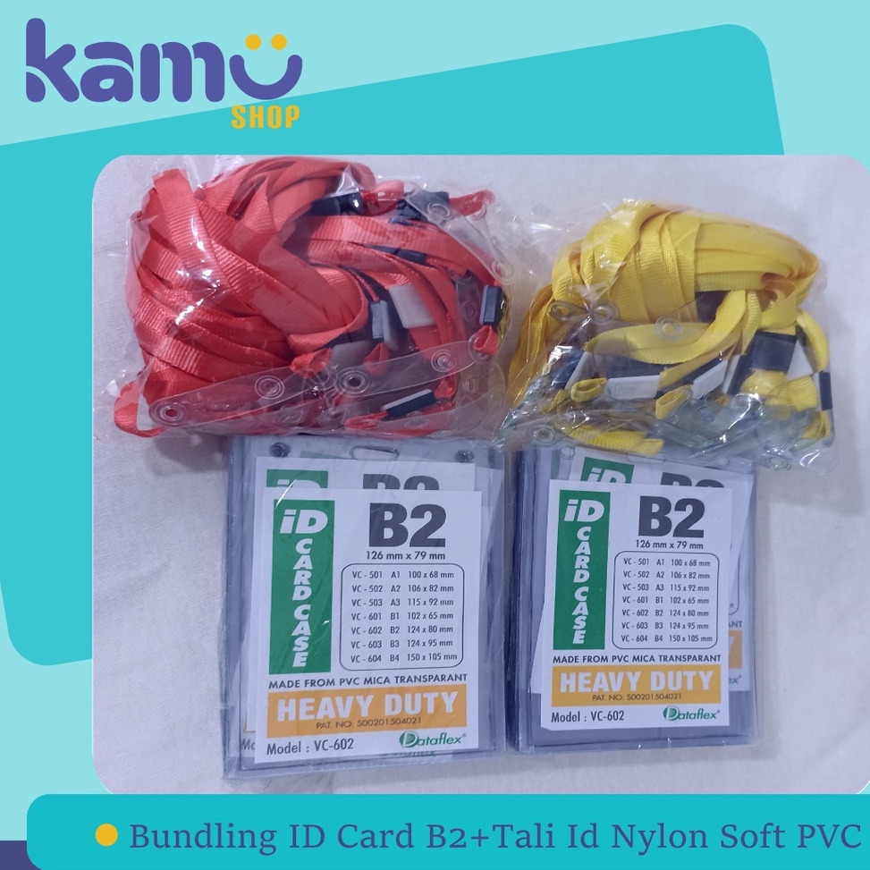 

ART C99C Bundling 4Pcs ID Card B2 4Pcs Tali ID Card Nylon Soft PVC NYLKSFP