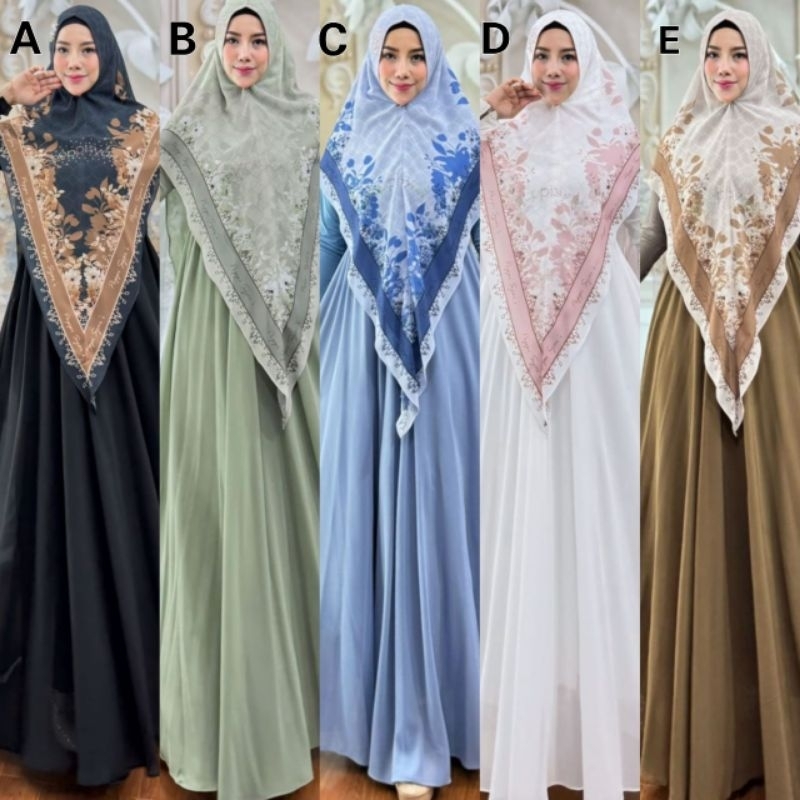 DHEA BOUTIQUE/DHEAAFIECCENA/JAZILAH SYARI/SYARI HITAM/SYARI PUTIH/SYARI POLOS KHIMAR PRINTING/SYARI 