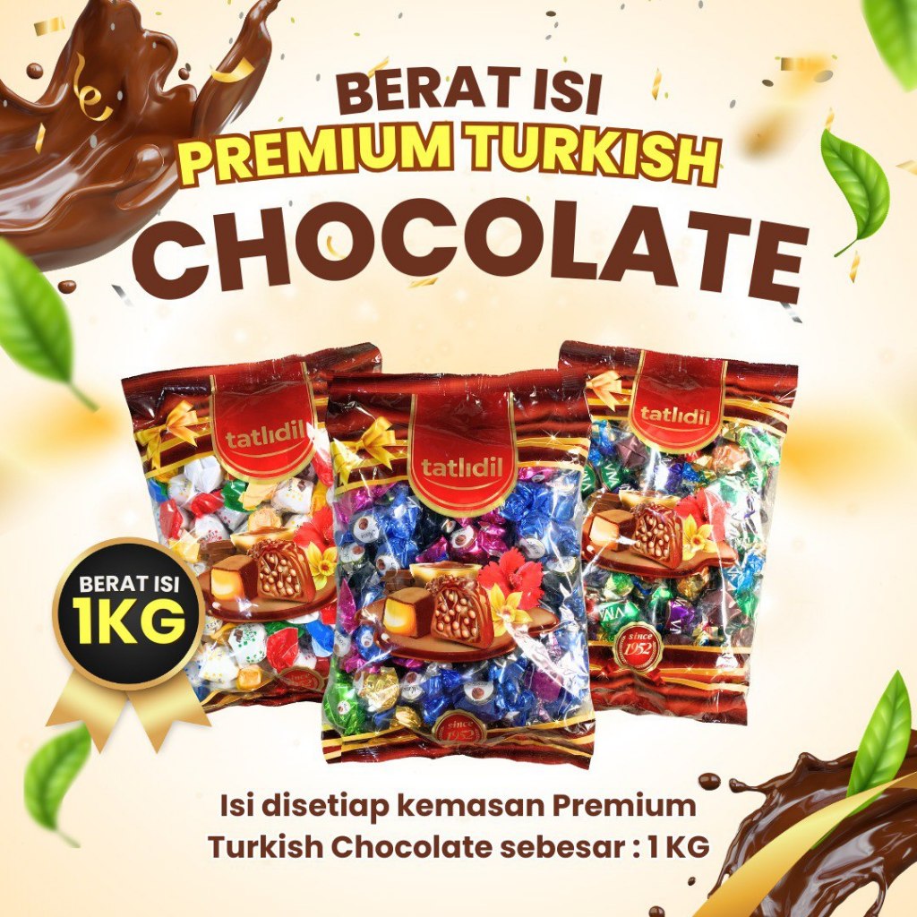 

Premium Turkish Chocolate | Coklat Premium Turki Kemasan 1kg