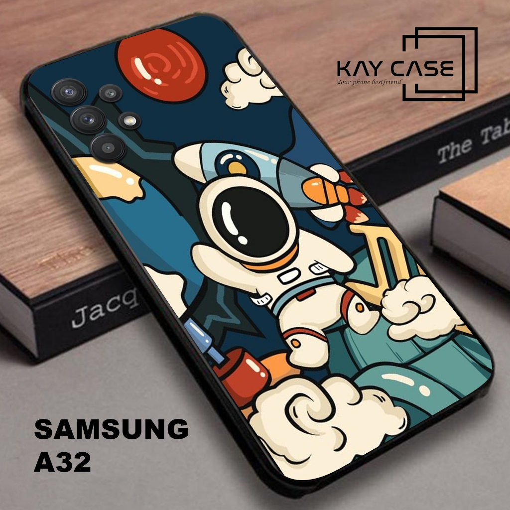 Case 01- Case Astronot - Samsung A32 - Casing Samsung A32 - Case Hp - Casing Hp - Hardcase Glossy - Softcase Samsung A32 - Silikon Hp - Kesing Hp