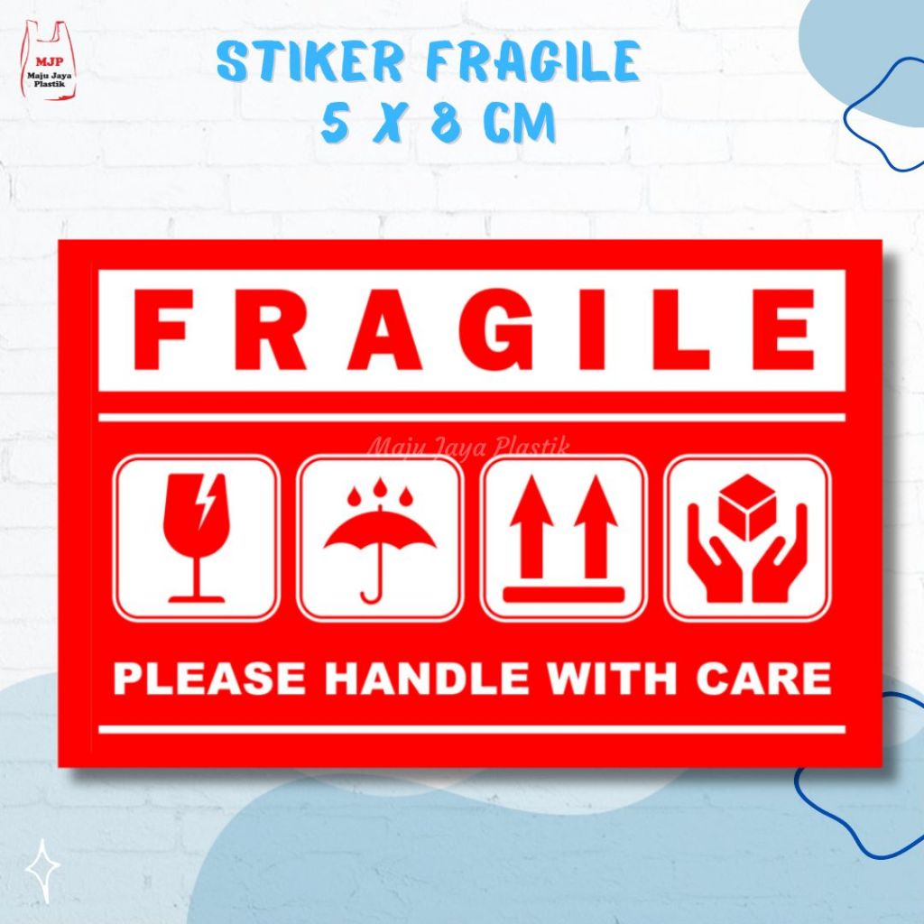 

Kertas Stiker Jangan Dibanting Fragile 5 x 8 cm Sticker Fragil Unboxing Fragile Paket