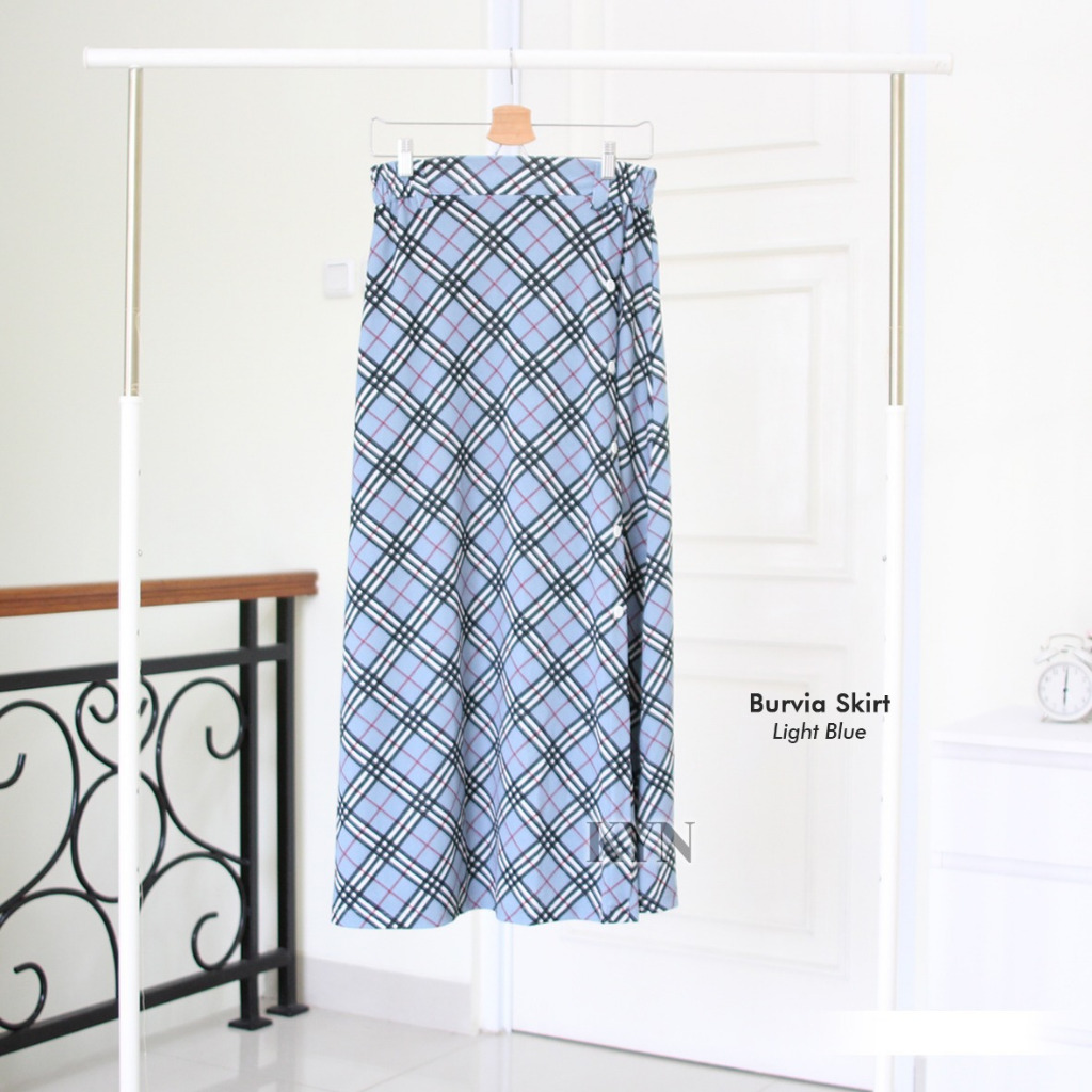 Zenitha - Burvia Skirt Rok Wanita Kekinian Korean Style Bahan Kulit Jeruk Premium