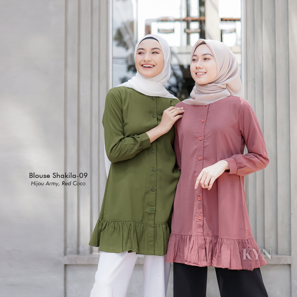 Zenitha - Shakila 09 Tunik Wanita Polos Korean Style Bahan Wolfis