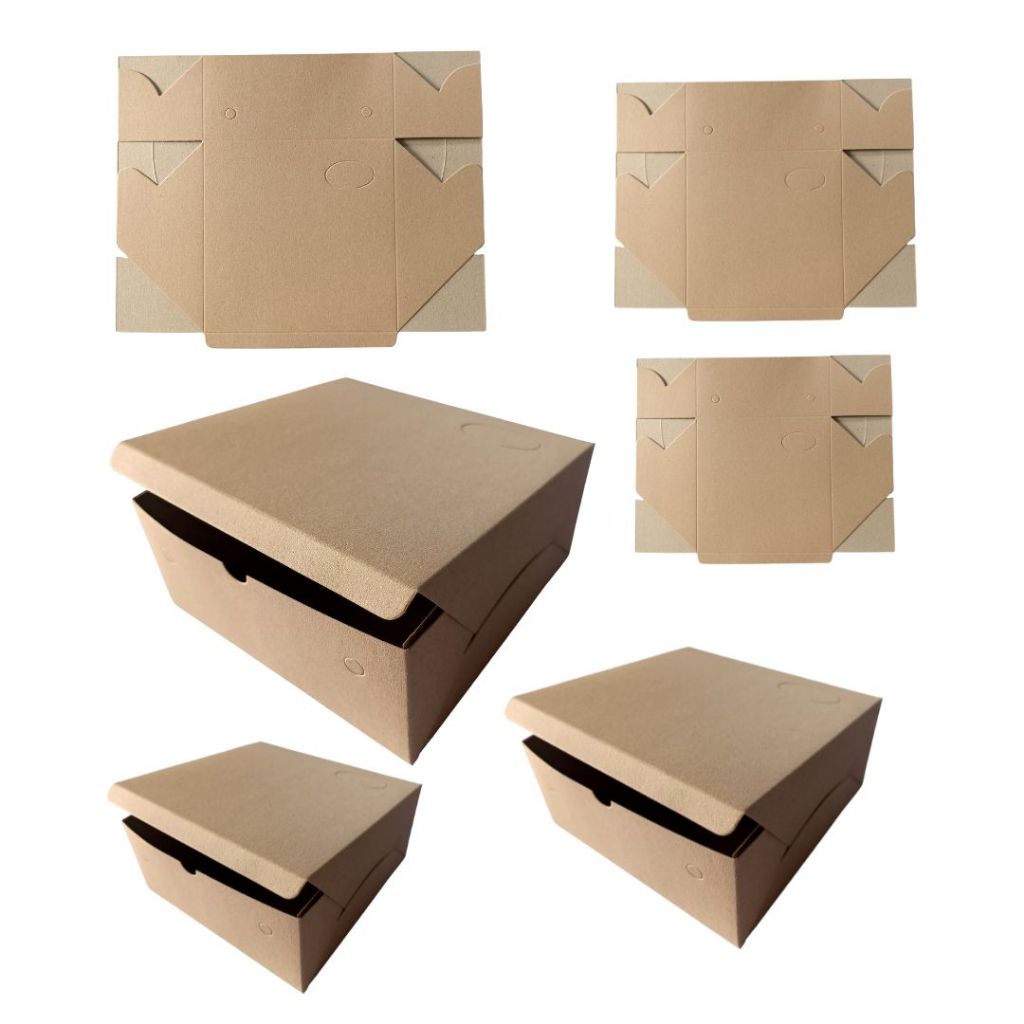 

PAPER BOX / BOX DUS KOTAK KUE / DUS BOX KOTAK NASI KRAFT / PAPER LUNCH BOX MOTIF KRAFT LAMINASI KOTAK TAKEAWAY