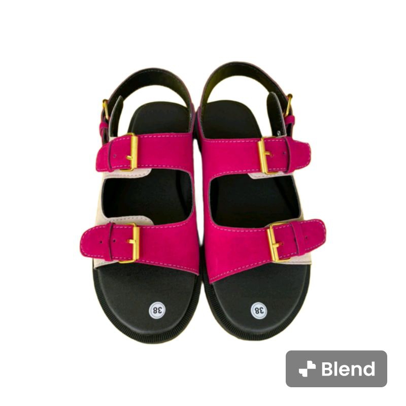 sandal wanita flat dr Martin lotso pink 3gesper free box