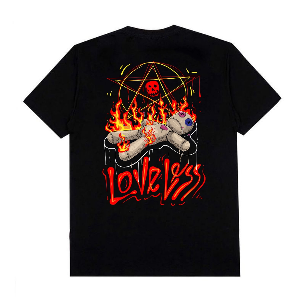 NOPH Industries - Tshirt Black - Kaos LOVELESS Cotton 30s