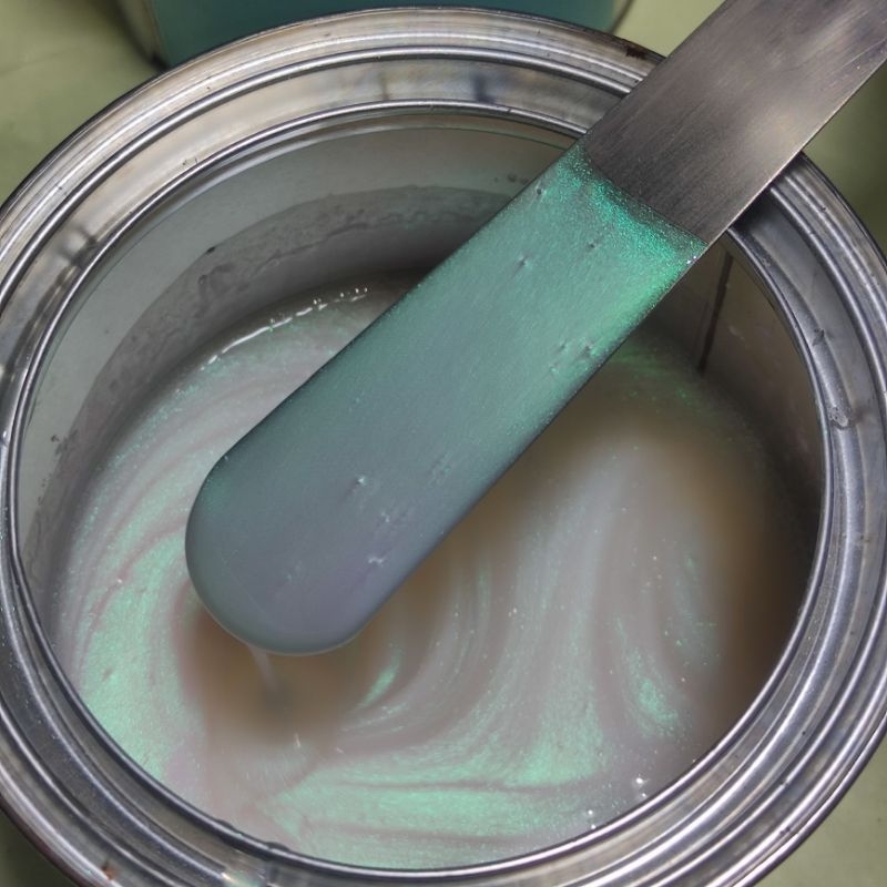 CAT PU BUNGLON PUTIH 250ML EFEK HIJAU BIRU UNGU| BUNGLON GREEN GASKENS AUTOMOTIVE PAINT | CAT MOTOR 