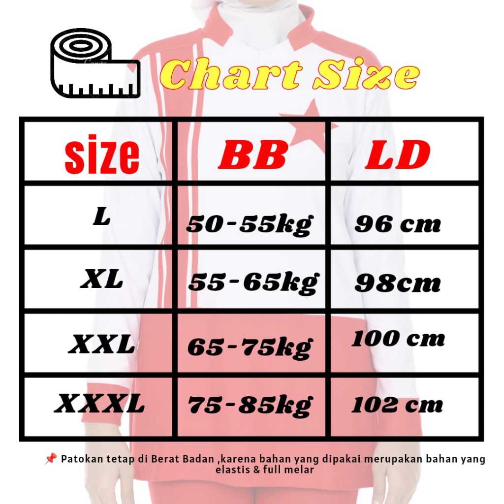 Unik Nano Sport Baju Senam Wanita / Setelan Olahraga Merah Putih