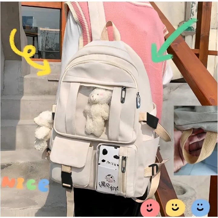 Alma Bag - Tas Sekolah Lucu Anti Air Polos Polo Felix