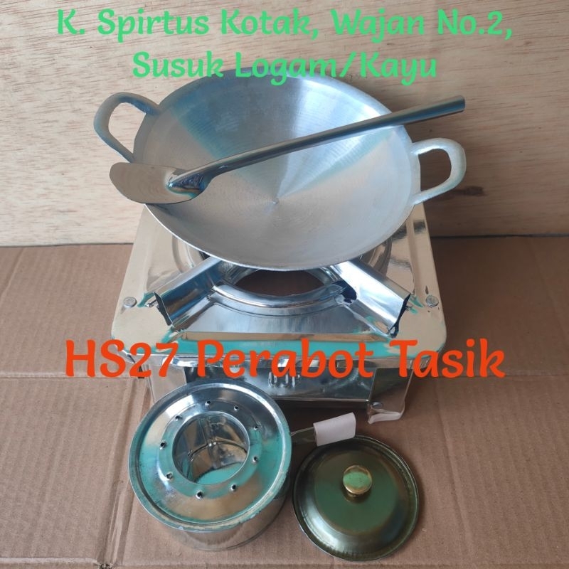 Mainan Alat Masak Anak Set Kompor Spiritus 16cm Wajan Susuk Logam Medium Kitchen Set Mainan Edukatif