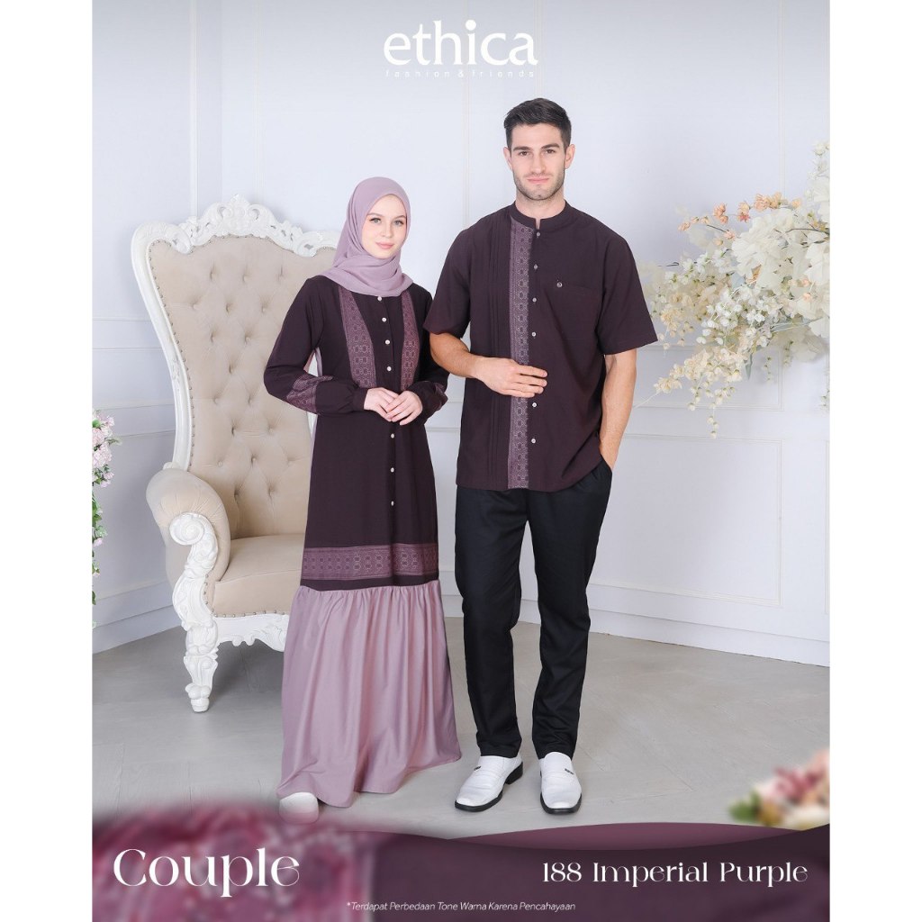 Gamis Couple Terbaru Ethica Couple 188 Imperial Purple