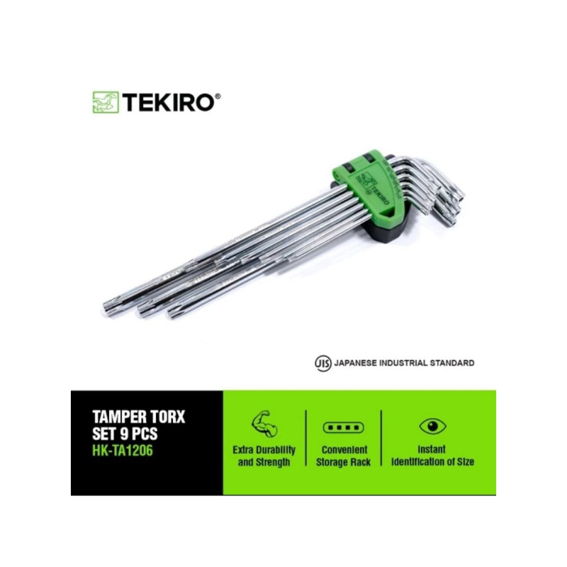 Kunci L Bintang Panjang Lubang 1Set Tekiro / Tamper Torx Key Tekiro