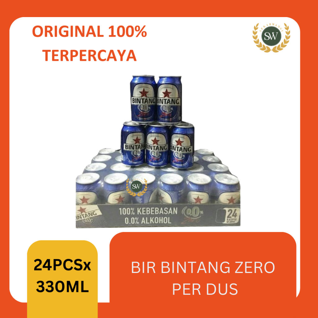 

MINUMAN BIR BINTANG ZERO KALENG - PER DUS - ISI (24PCS X 330 ML)