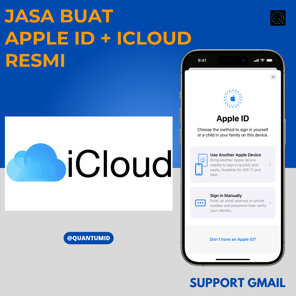 Jasa Pembuatan Akun Apple ID & iCloud Resmi