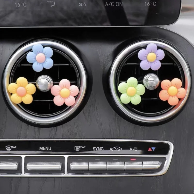 3 PCS Air Vent Clip DEKORASI Interior Mobil Ornamen Bunga Penyebar Arah Hembusan Angin AC - P-3F - M