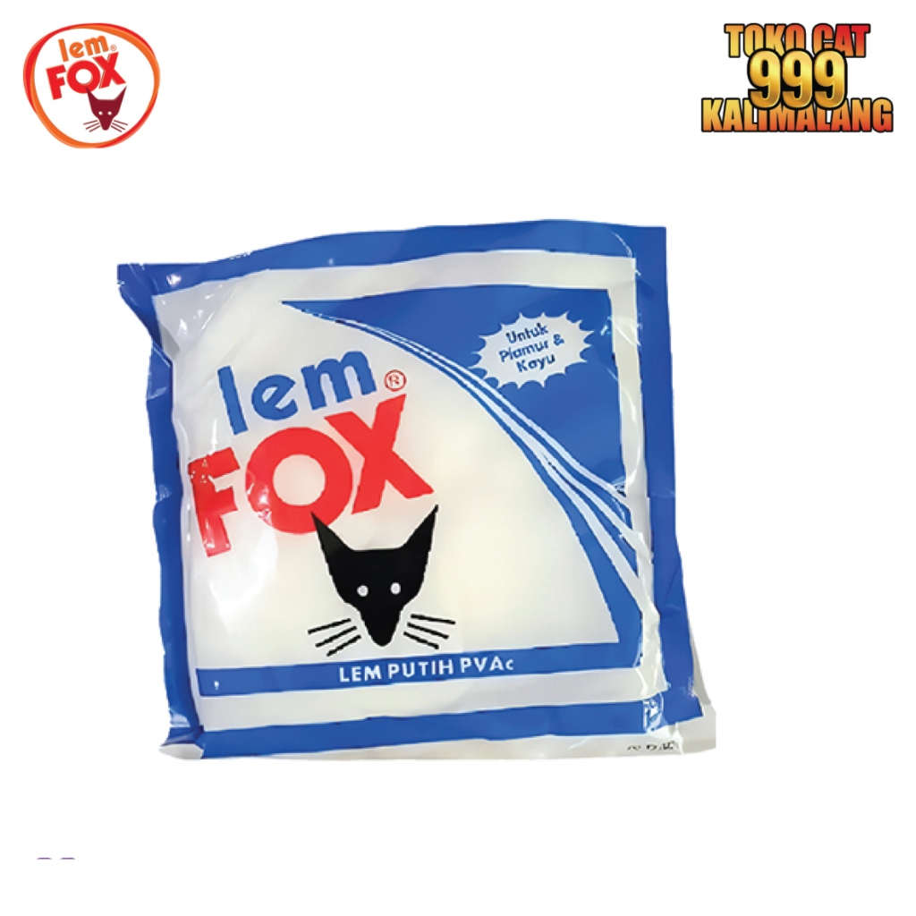 Lem kayu Fox Bungkus Biru 600 Gram / Lem Fox Putih 600Gr Bungkus Biru