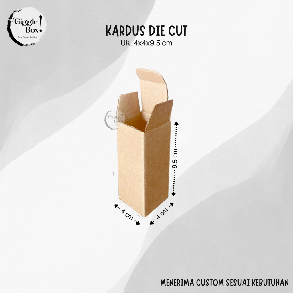 

Kardus Die Cut baru uk. 4x4x9.5 cm