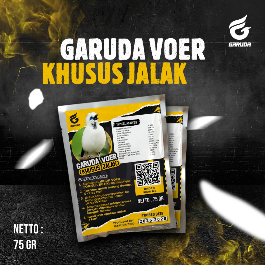 VOER BURUNG JALAK | VOER HARIAN | VOER NUTRISI KOMPLIT | GARUDA VOER HARIAN KHUSUS JALAK | GARUDA VO