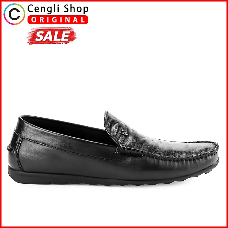 PLAYBOY SEPATU PANSUS PRIA ORIGINAL LOAFERS LOAFER KULIT ASLI ORI BRANDED HITAM PL51