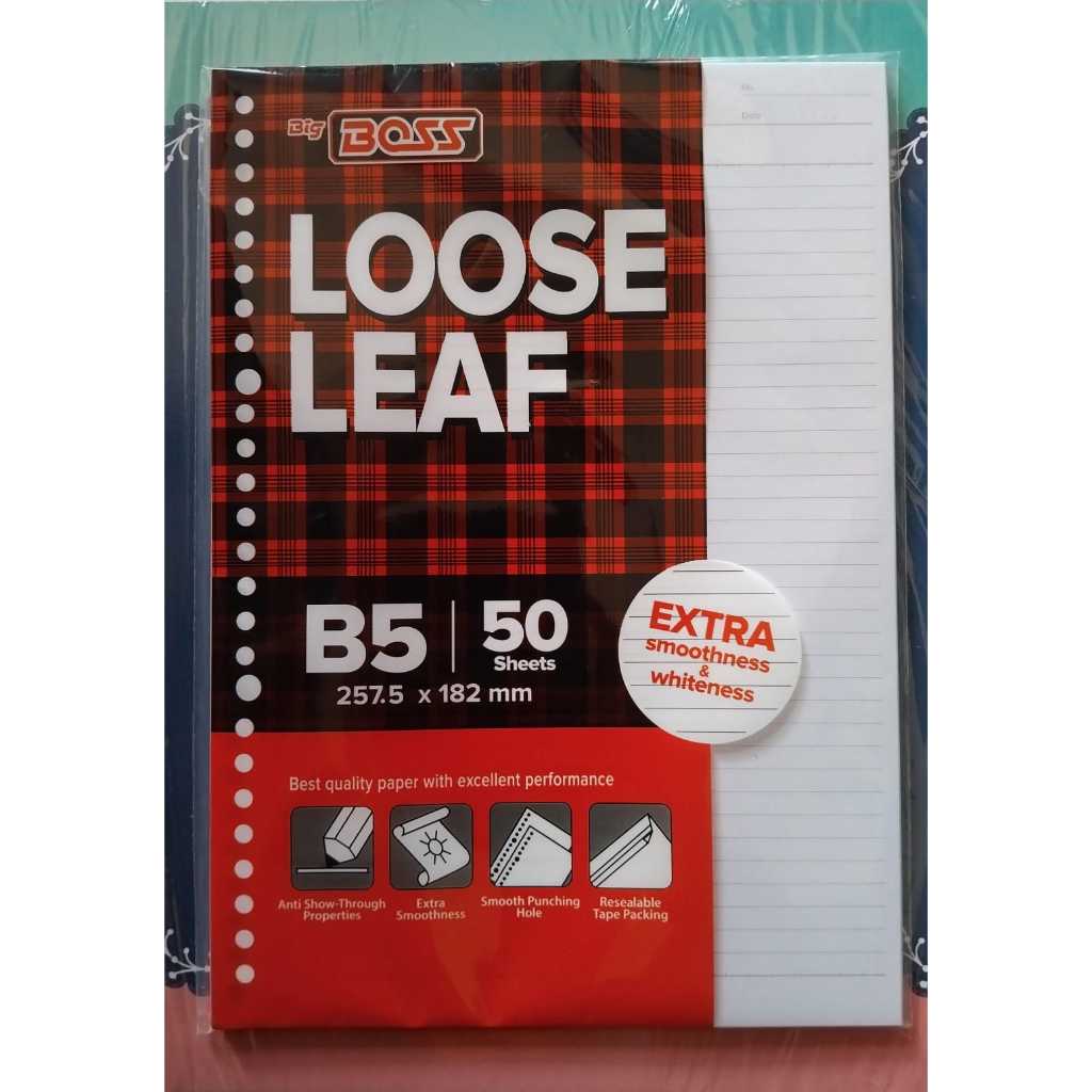 

Isi Binder Loose Leaf BIG BOSS Ukuran B5 Isi 50 sheet/lembar (1pcs)