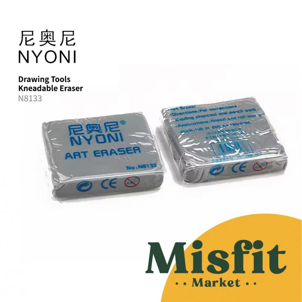 

NYONI N8133 Kneadable Pencil Eraser (Satuan) Knead Penghapus Pensil Charcoal Sketch Sketsa