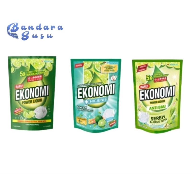 EKONOMI Sabun Pencuci Piring Pouch / Ekonomi Liquid Sabun Cuci Piring 650 mL WINGS