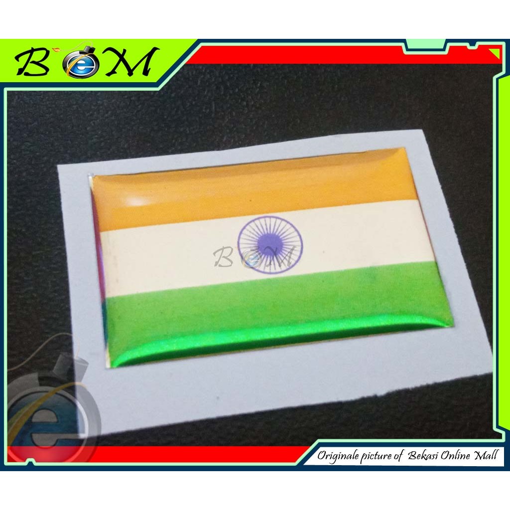 

Sticker stiker Timbul bendera india 3x2 cm