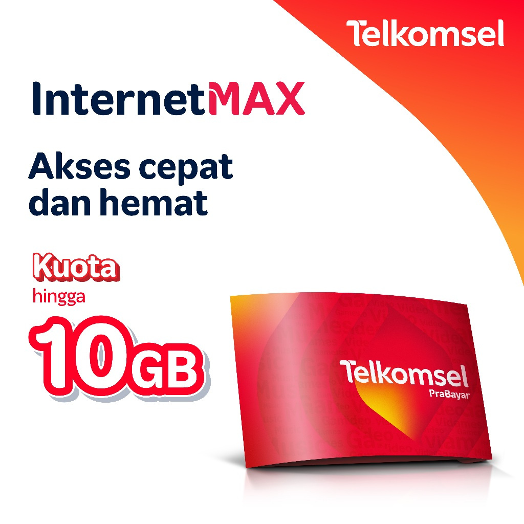 Kartu Perdana Telkomsel - InternetMAX Hingga 10Gb / 30 Hari