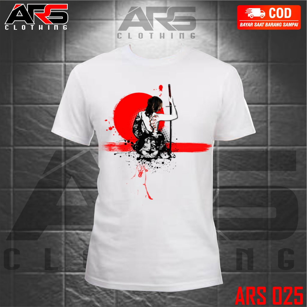 KAOS PRIA DISTRO / KAOS DISTRO COWOK  / KAOS DISTRO SABLON MOTIF SAMURAI JEPANG / KAOS DISTRO PREMIU