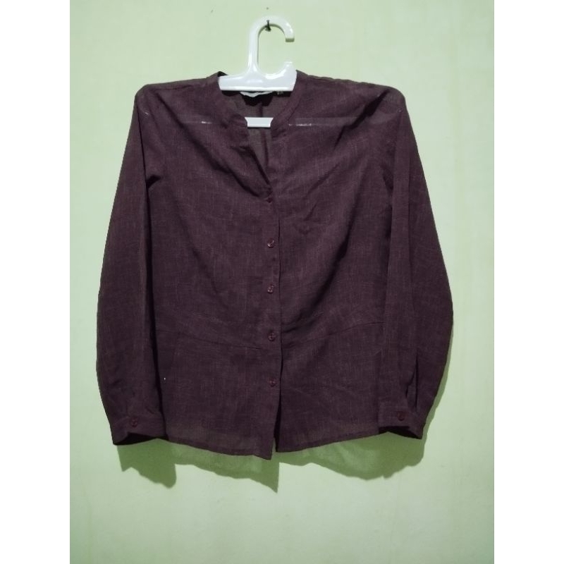 Baju blouse wanita coklat brand accent