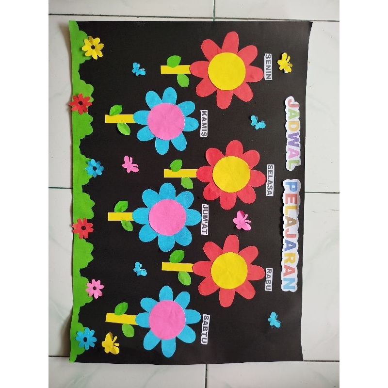 jadwal pelajaran kreatif || hiasan dinding kelas