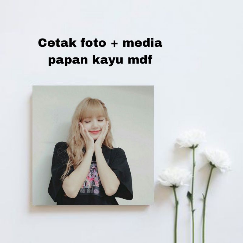 CETAK FOTO UK 17R KOTAK (30X30) + MEDIA PAPAN / KAYU MDF