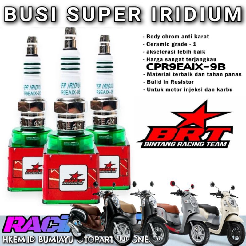 Busi Racing Iridium BRT Scoopy Karbu Fi Esp Stylish Scoopy Donat Prestige Fashion 2021 Up