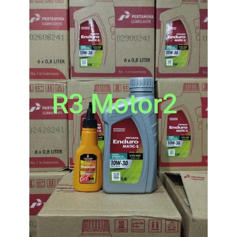 PAKET OLI ENDURO MATIC S 0.8L 10/30 PLUS GARDAN PETROASIA 100ML ORIGINAL untuk matic Yamaha all mio,