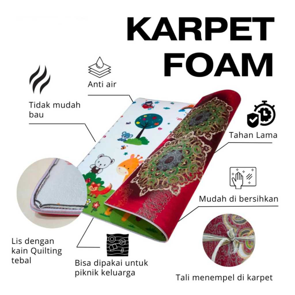 [DEASTORE] TIKAR FOAM - KARPET FOAM BOLAK BALIK - TIKAR KARPET LANTAI FOAM KARAKTER MOTIF RANDOM (20