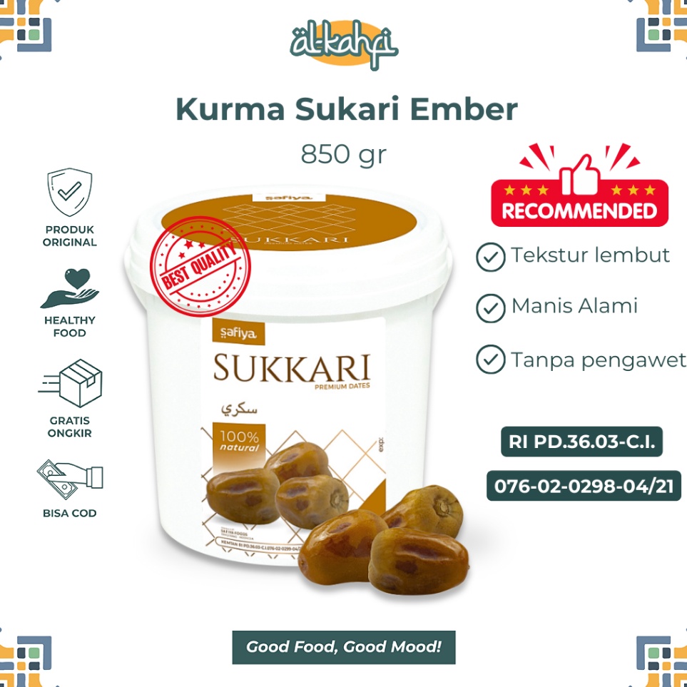 

Pesan aja Kurma Sukari Ember 85 gram Original Premium