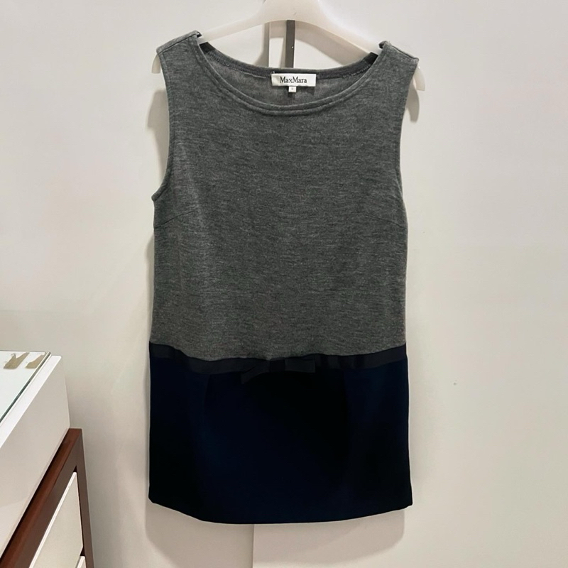MAXMARA dress abu ungu minimalis style